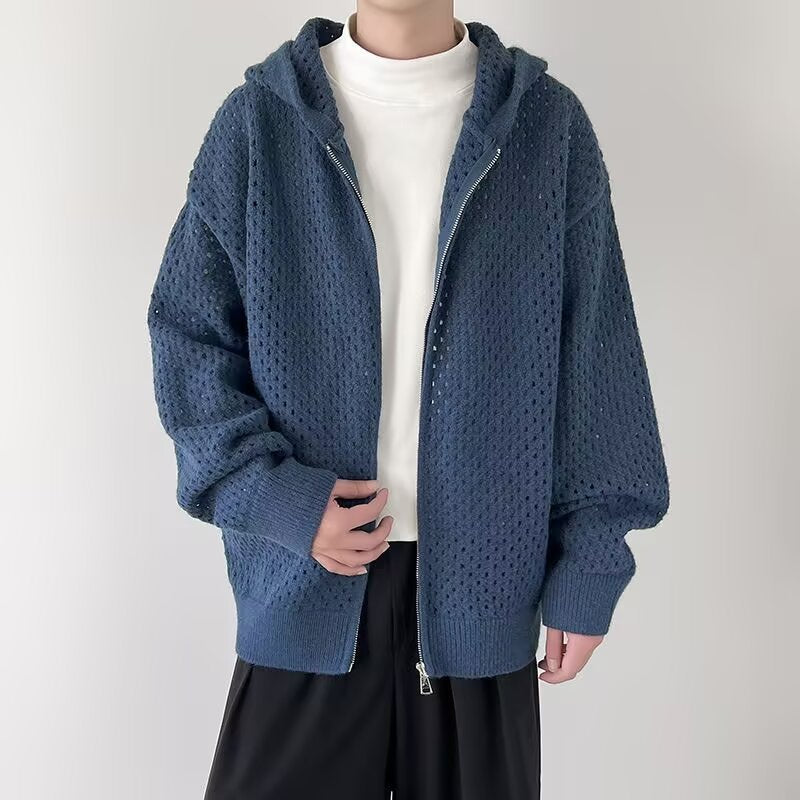Men's Hooded Casual Breathable All-matching Sweater GlamzKart