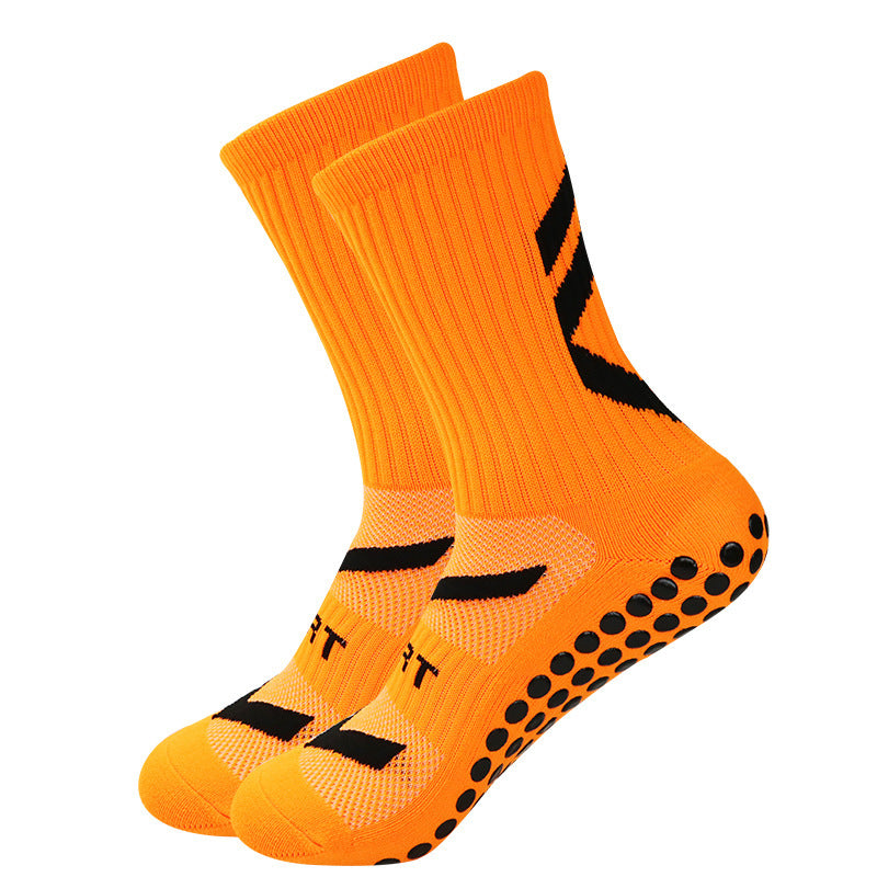Non-slip Thickened Middle Football Shock-absorbing Wear-resistant Sports Socks Orange 38 To 45 GlamzKart