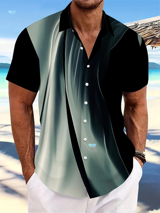 Men's T-shirt Color Series 3D Printed Short Sleeve GlamzKart