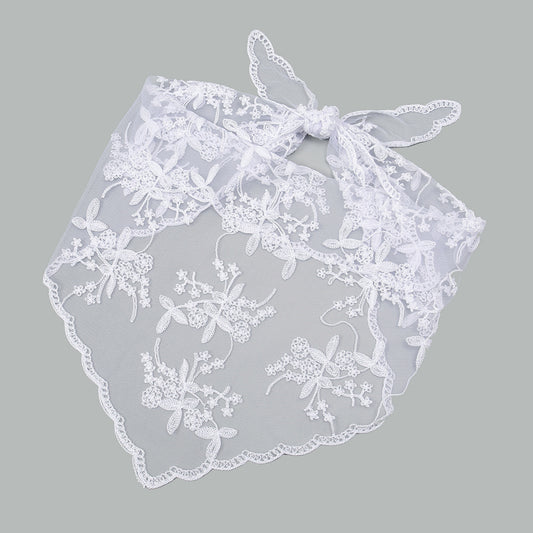 Embroidered Nylon Embroidered Decoration Shawl Scarf GlamzKart