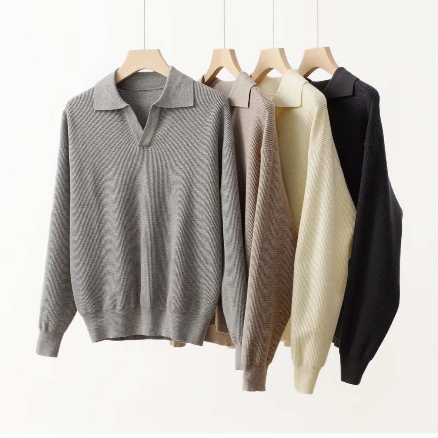 Men's Solid Color Loose Long Sleeves GlamzKart
