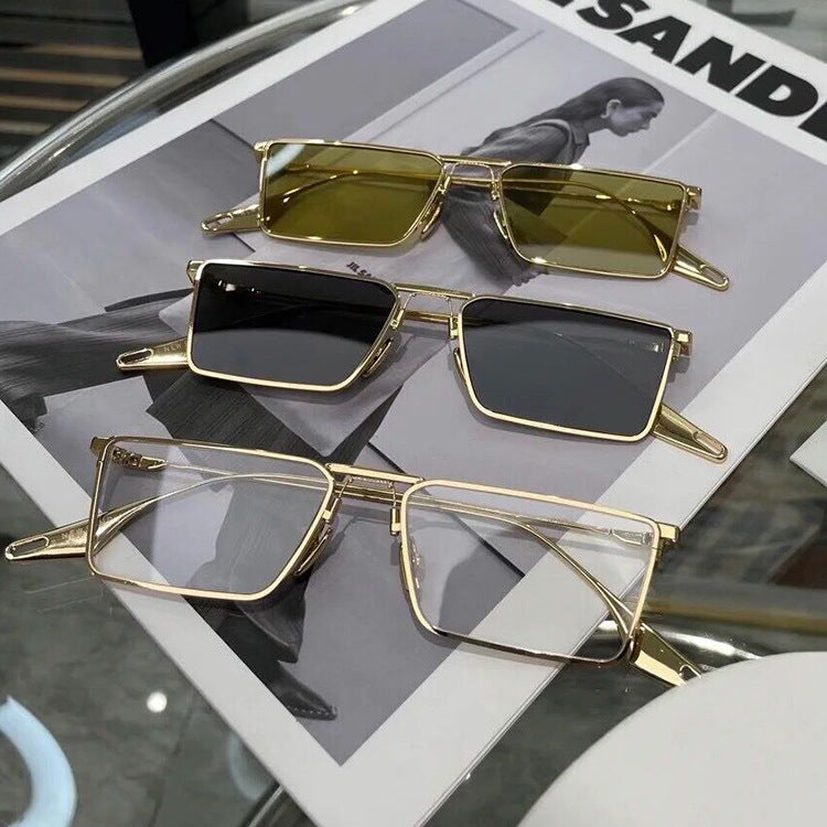 Women's Fashion Metal Frame Sunglasses Small Frame GlamzKart