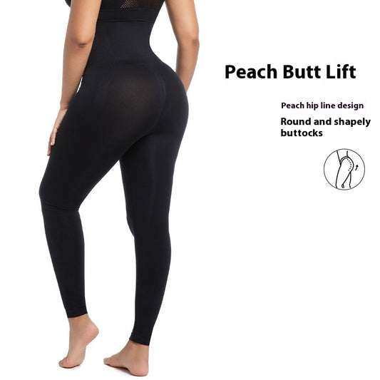 High Waist Belly Contracting Running Sports Fitness Hip Raise Yoga Pants GlamzKart