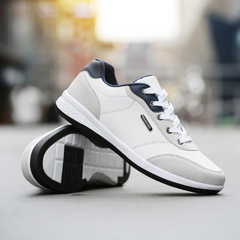 Fashion Men's Casual Sneaker Plus Size Running Shoes White And Gray GlamzKart