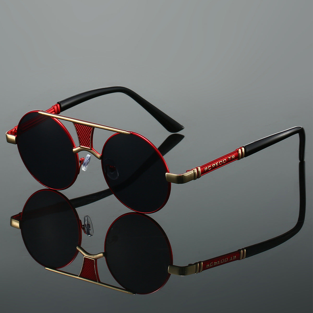 Men's Double Beam Round Frame Classic HD Fashion Sunglasses GlamzKart