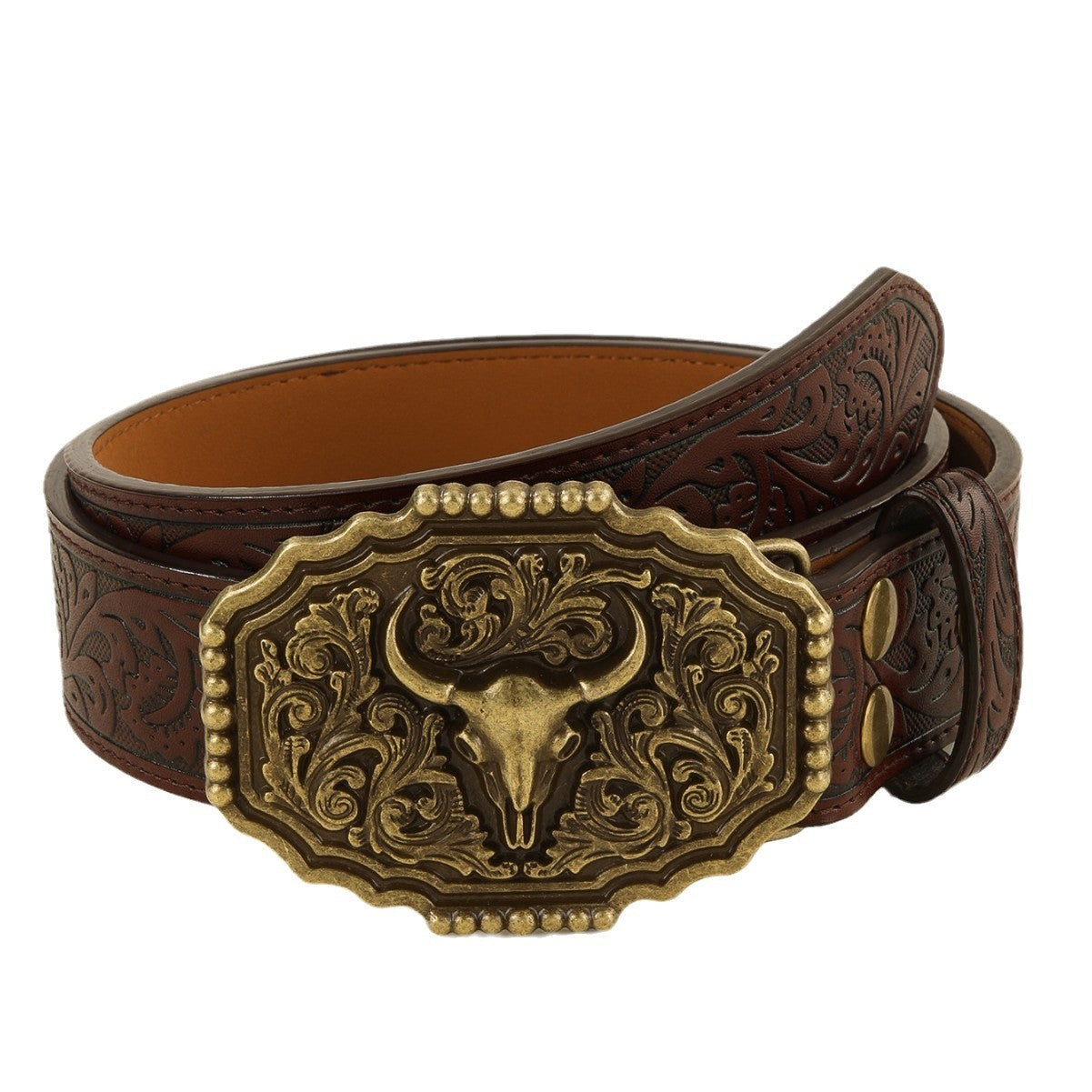Fashion Personality Western Denim Style Belt Brown GlamzKart