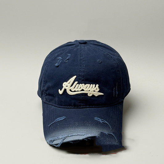 Retro Worn Looking Washed-out Sun Hat Navy Blue Adjustable GlamzKart