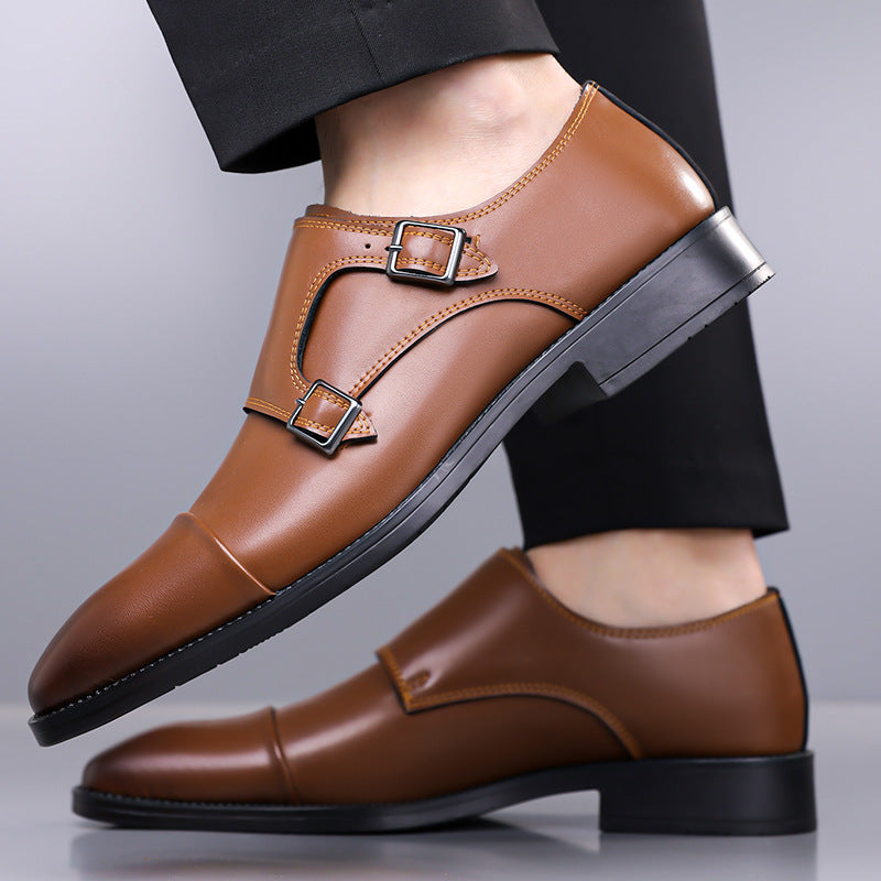 Leather Shoes Men's Business Shoes Oxford GlamzKart