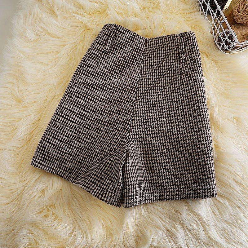 Fashionable All-match Slimming Woolen Wide-leg Pants GlamzKart