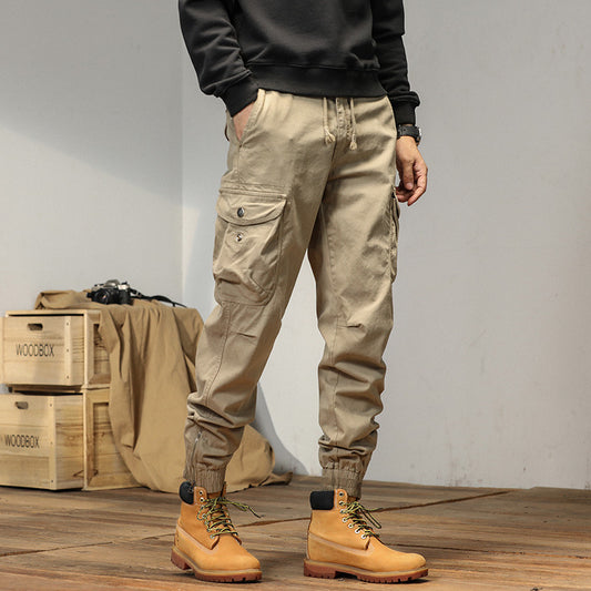 Overalls Men's Slim-fitting Ankle-tied Casual Pants Men's Pants Summer Trousers GlamzKart