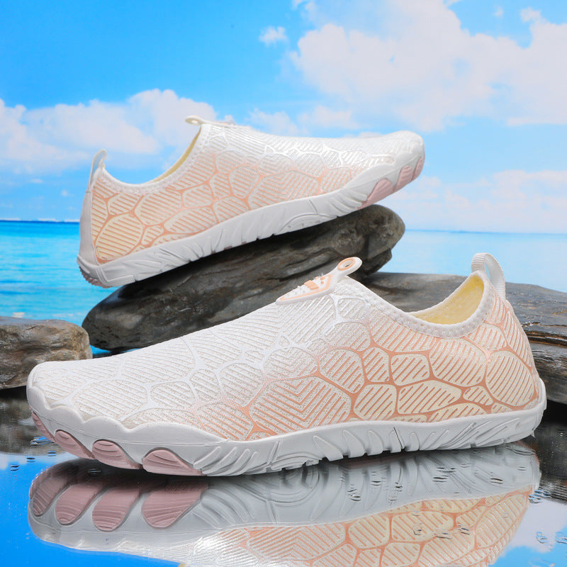Outdoor Sports Hiking Shoes Beach C802 White Orange Sole with nails GlamzKart