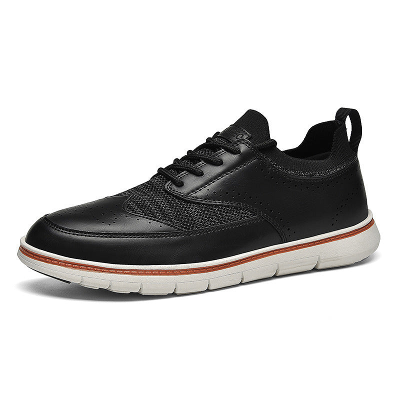 Men's British Style Casual Fashion Leather Shoes Black GlamzKart