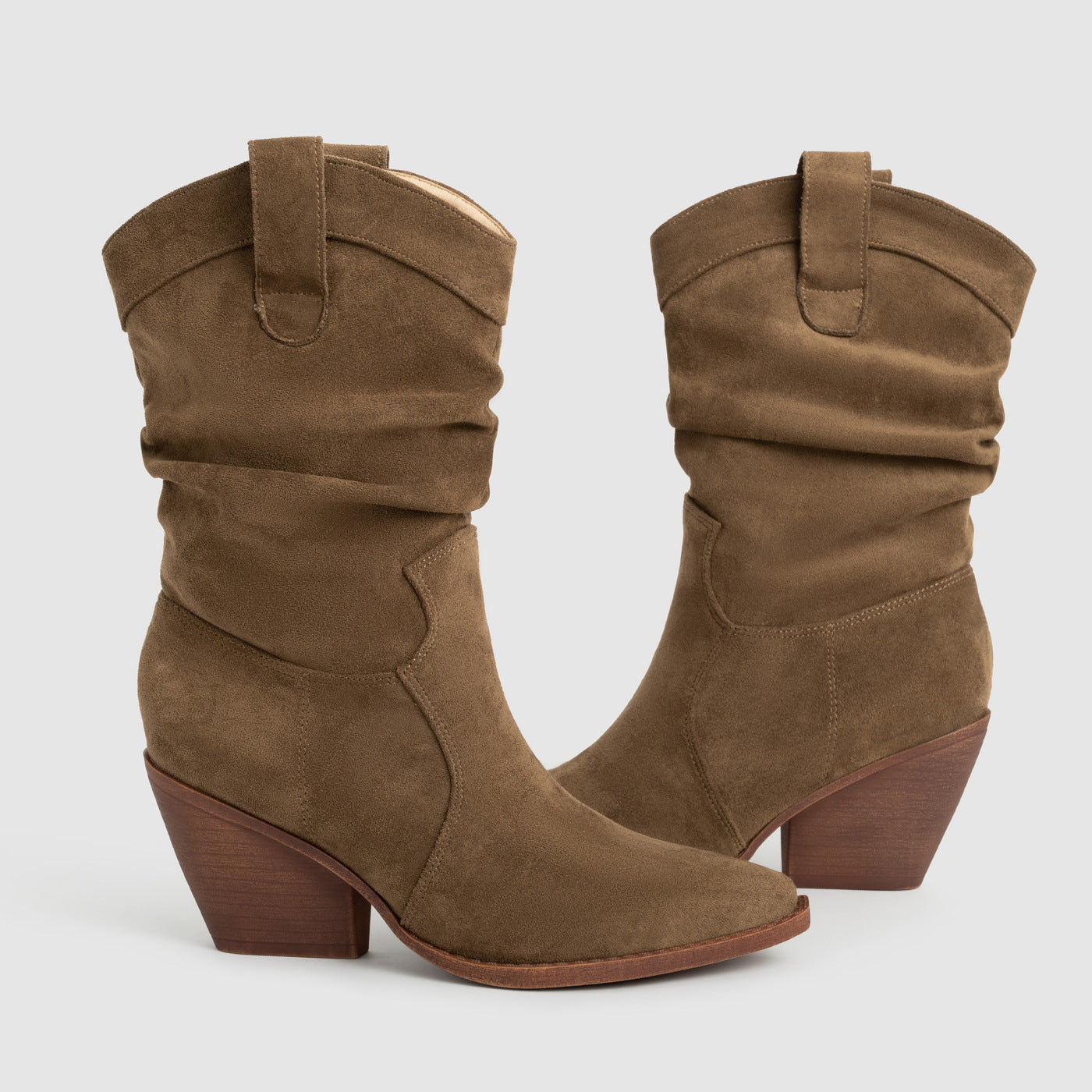 Thick Heel Brown High Heels Women's Ankle Boots GlamzKart