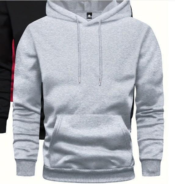 Men's Solid Color Hoodie With Pocket GlamzKart