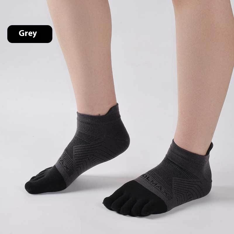 Sports Marathon Toe Socks Men Dark Gray GlamzKart