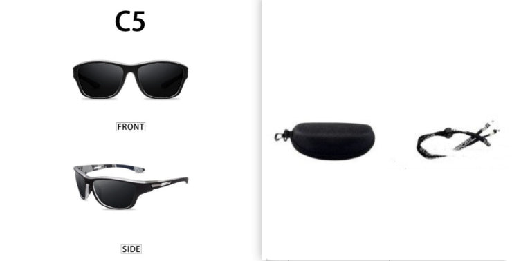 Sunglasses For Men Polarized Outdoor C5 transparent ash sheet set GlamzKart