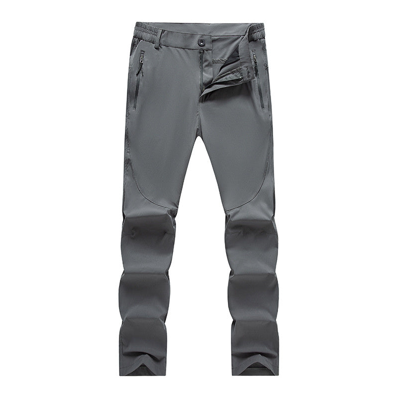 High Elastic Quick-drying Outdoor Climbing Pants Elastic 1922 grey thin GlamzKart