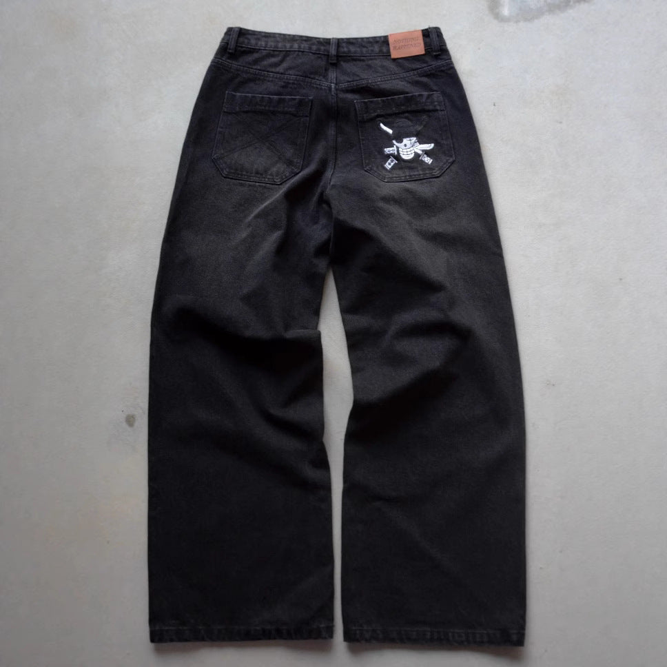 Retro Loose Fried Street Wide-leg Pants Fashionable Trousers Fashion Brand GlamzKart