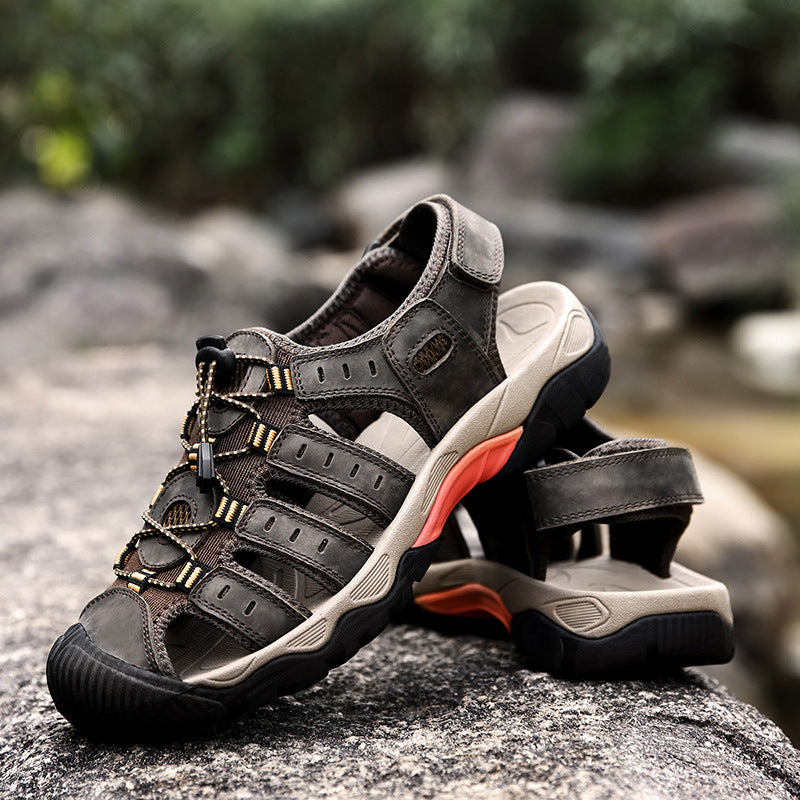 Summer Closed Toe Sandals Men's Leisure Outdoor GlamzKart