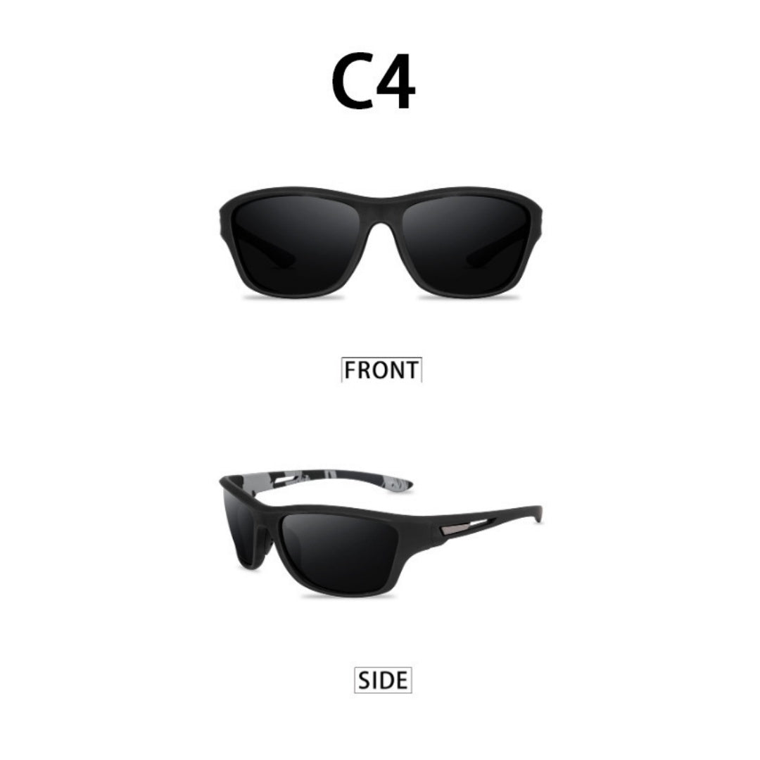 Sunglasses For Men Polarized Outdoor C4 all black GlamzKart