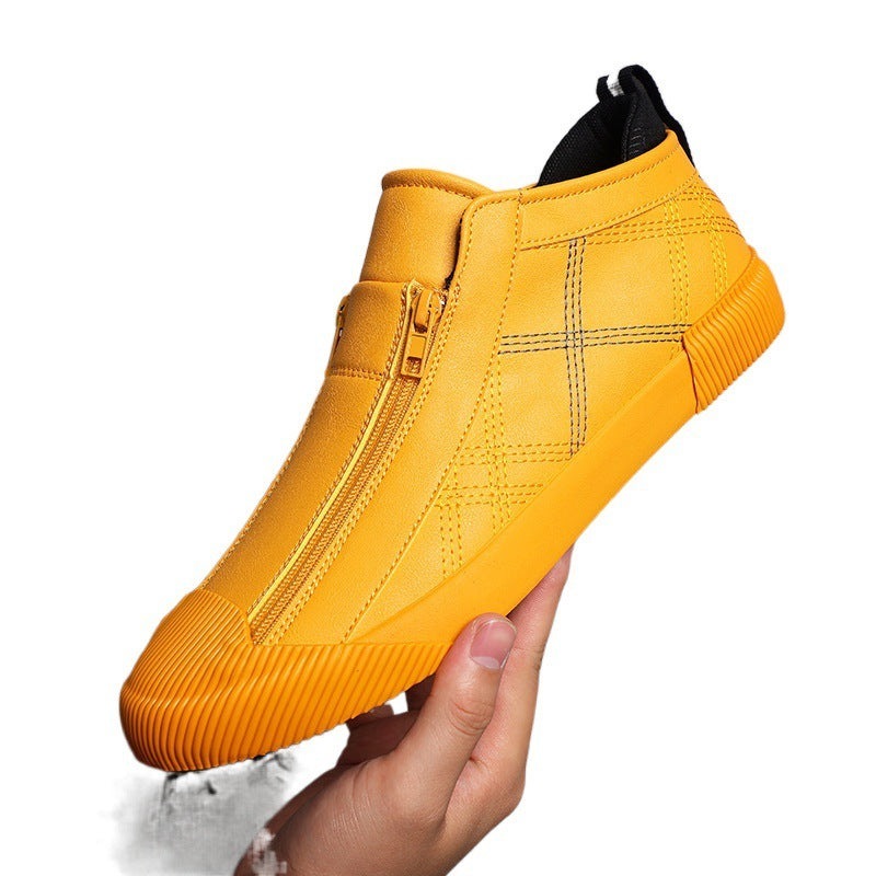 Leather Shoes Breathable Casual Fashion Low-top Sneakers GlamzKart