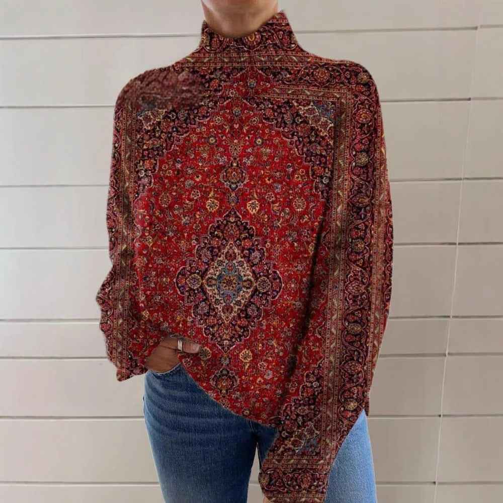 Christmas Totem Women's Printed Wear Turtleneck Sweater