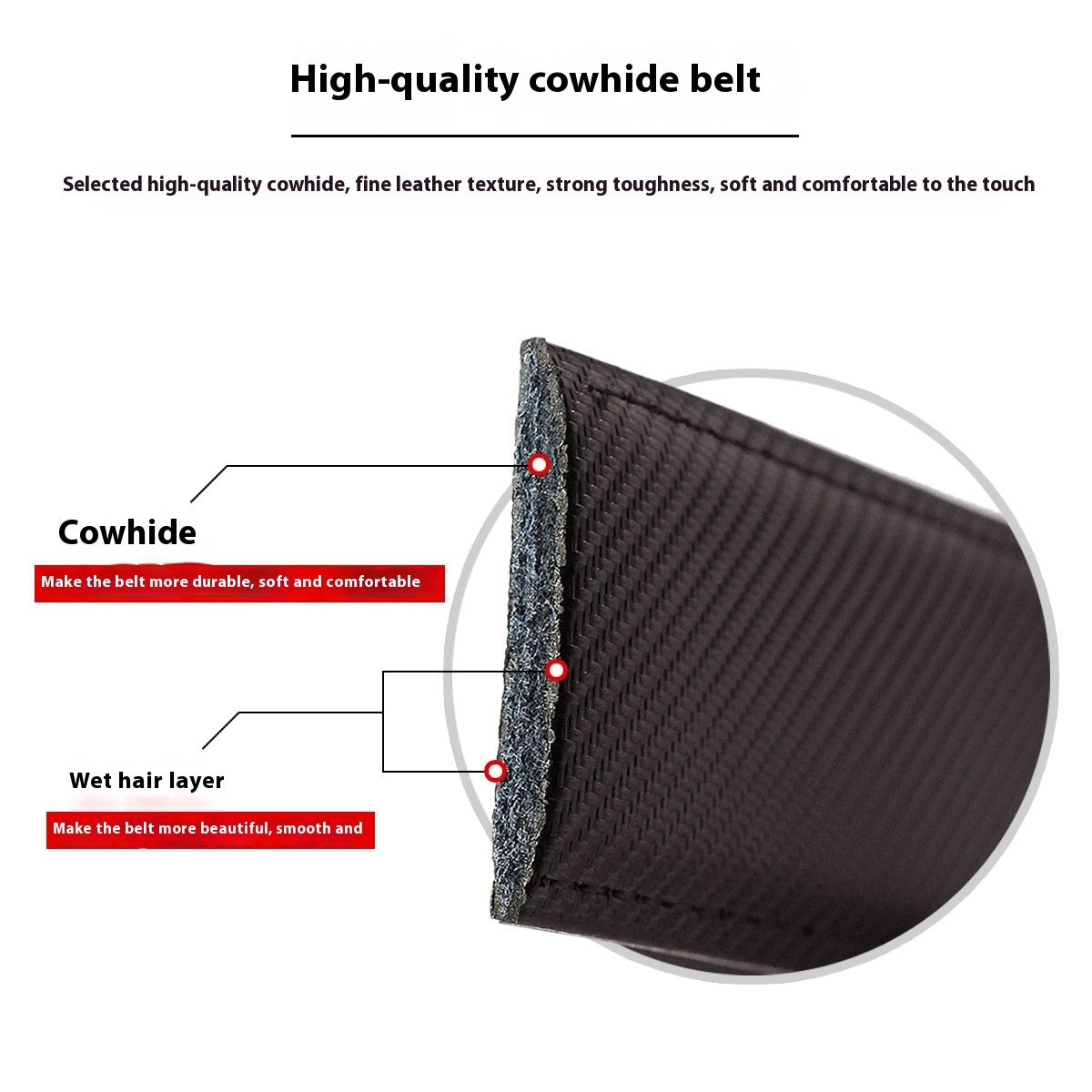 Men's Belt Hot-selling Film Alloy Automatic Buckle Leather GlamzKart