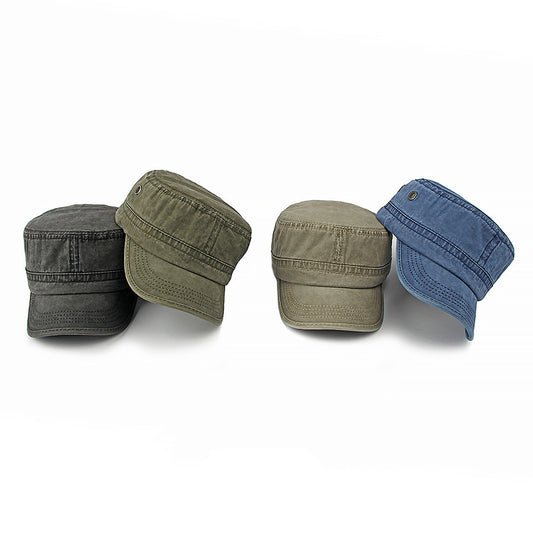 All-match Flat Top Military Cap Men And Women GlamzKart
