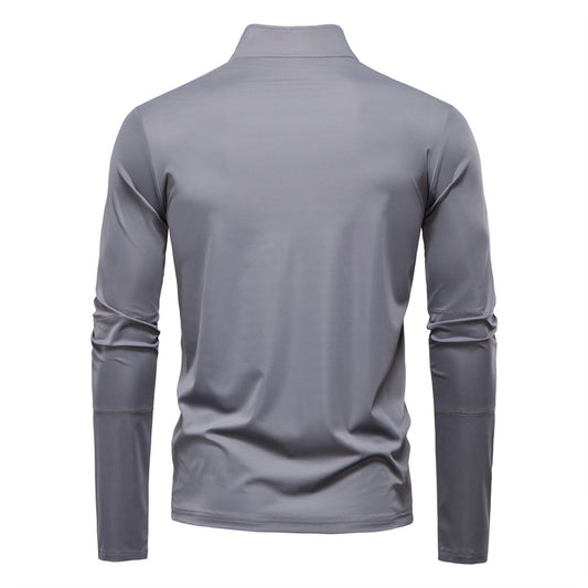 Men's Sun Protection UV Protection Long Sleeve Half Zipper T-shirt GlamzKart