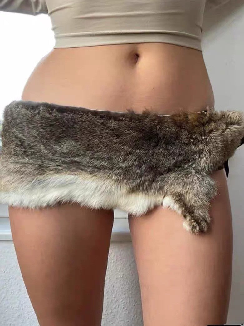 Fur Belt Retro Easy Matching Plush Waist Chain Waist Seal Waist Decorations Style 7 GlamzKart