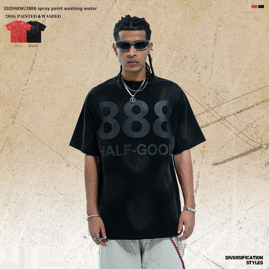 Digital Printing Men's Short-sleeved T-shirt New Men's Summer GlamzKart