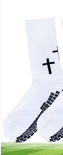 Non-slip Soccer Socks White Free Size 1 pair GlamzKart