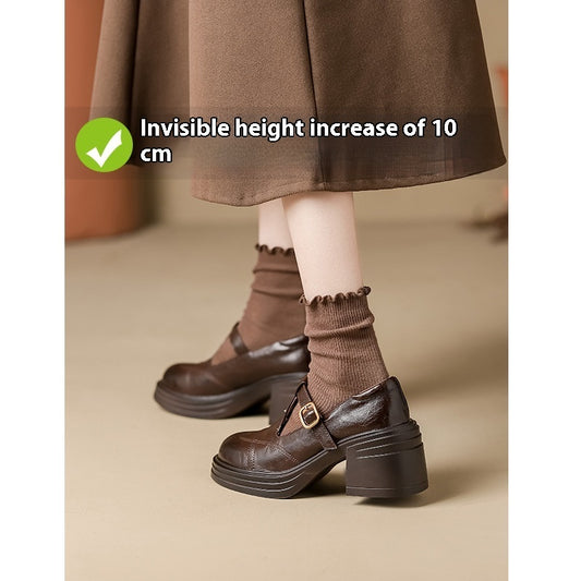 Vintage Mary Jane Hidden Heel Women's Shoes GlamzKart