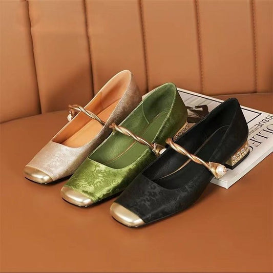 Spring And Summer New Retro Easy Matching French Low-cut Shoes GlamzKart