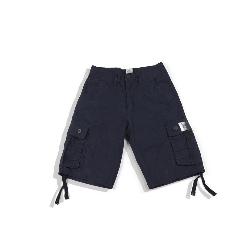 Retro Japanese Trendy Casual Pants Navy Blue GlamzKart