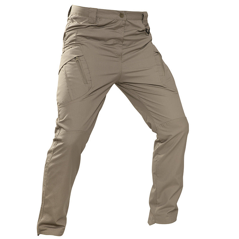 Loose Multi-pocket Pants Overalls Multi-pocket Outdoor Military Fans Khaki GlamzKart