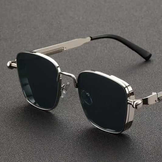 Men's Box Metal Retro UV Sun Glasses GlamzKart