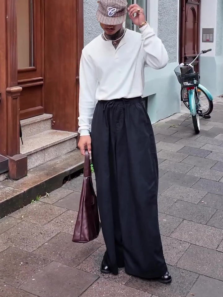 Casual Henley Neck Long Sleeve Top GlamzKart