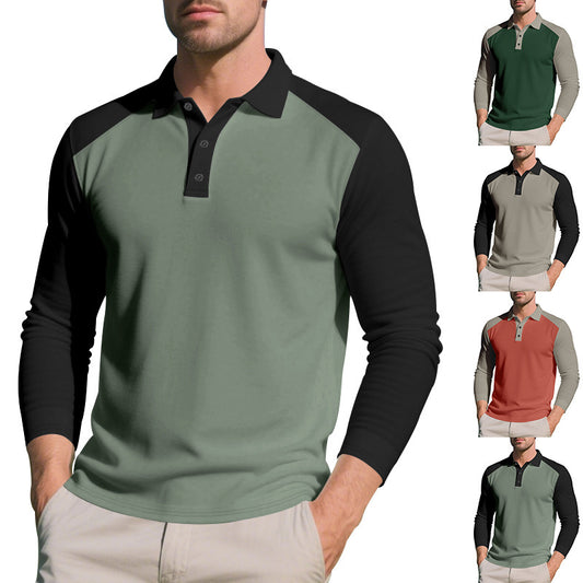 Golf Lapel Long-sleeved T-shirt Bottoming Shirt GlamzKart