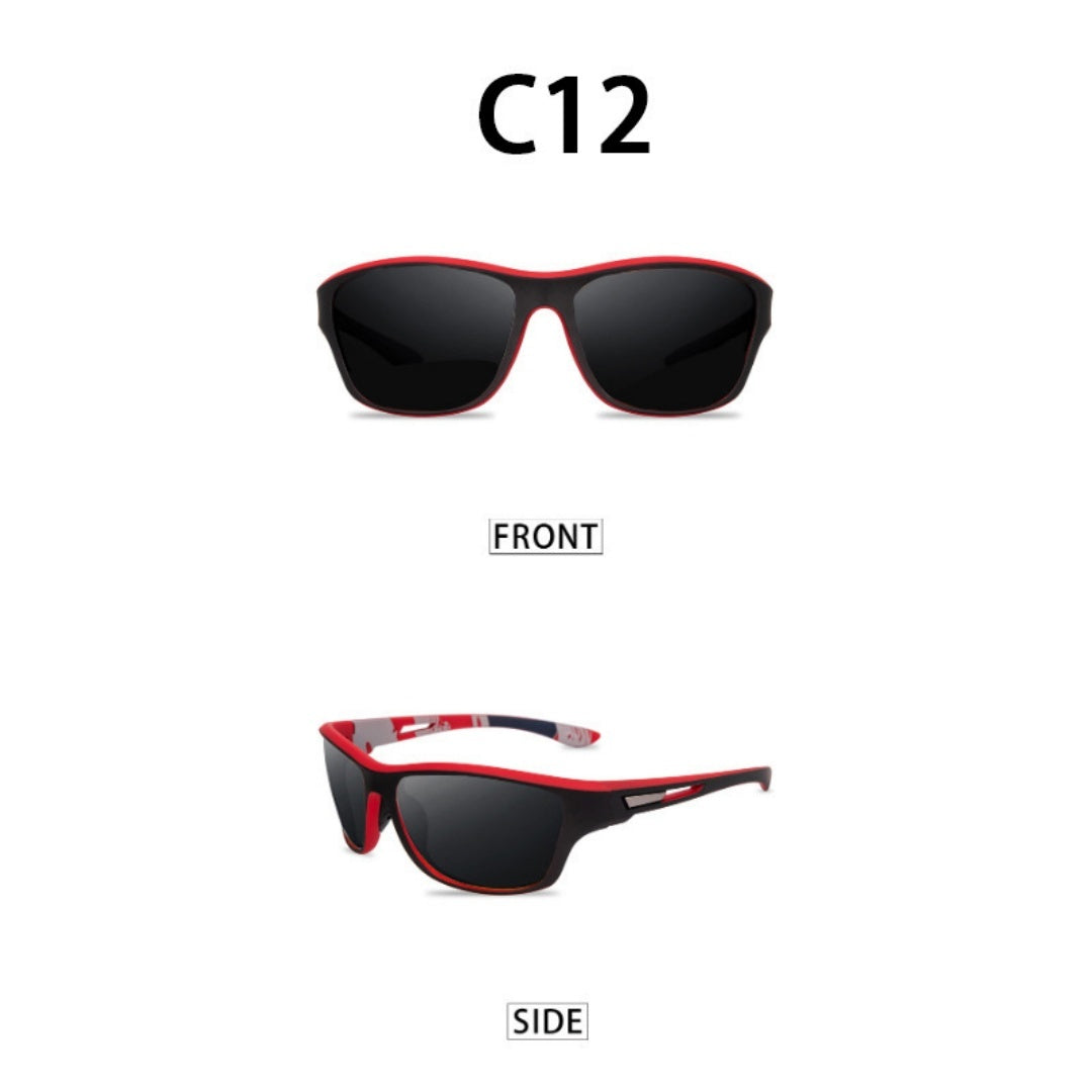 Sunglasses For Men Polarized Outdoor C12 Red Grey GlamzKart
