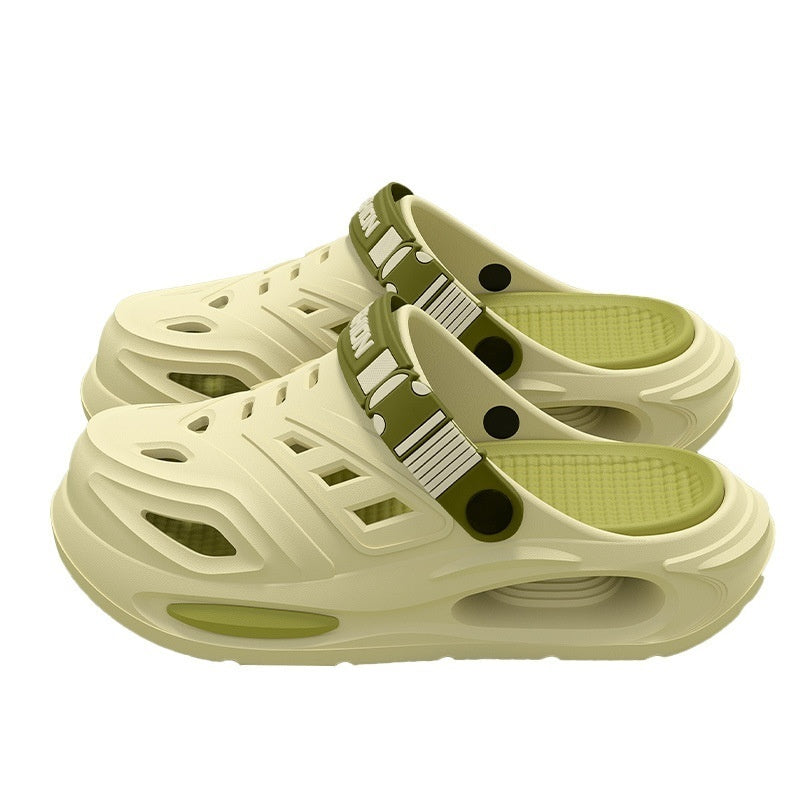 Slippers Men's Summer Outdoor Hole Shoes Deodorant And Non-slip GlamzKart