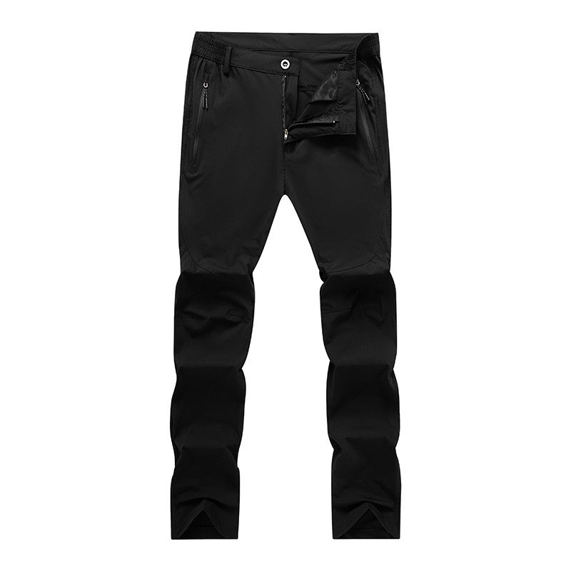 High Elastic Quick-drying Outdoor Climbing Pants Elastic 1922 pure black thin GlamzKart