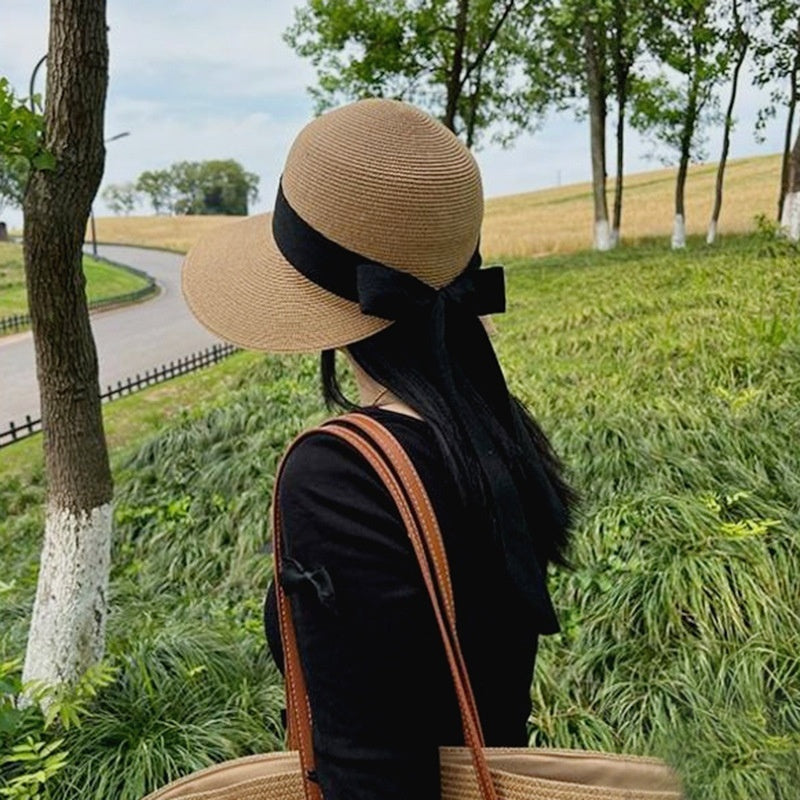 Sun Hat Women's Summer French Elegant Bow GlamzKart