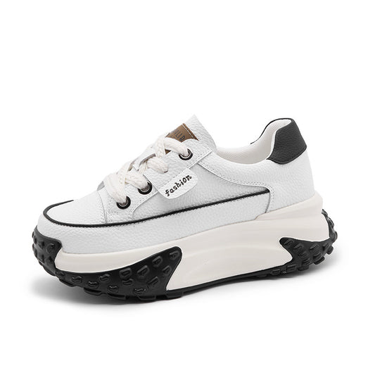 Simple Fashionable All-match Sports Breathable White Shoes GlamzKart