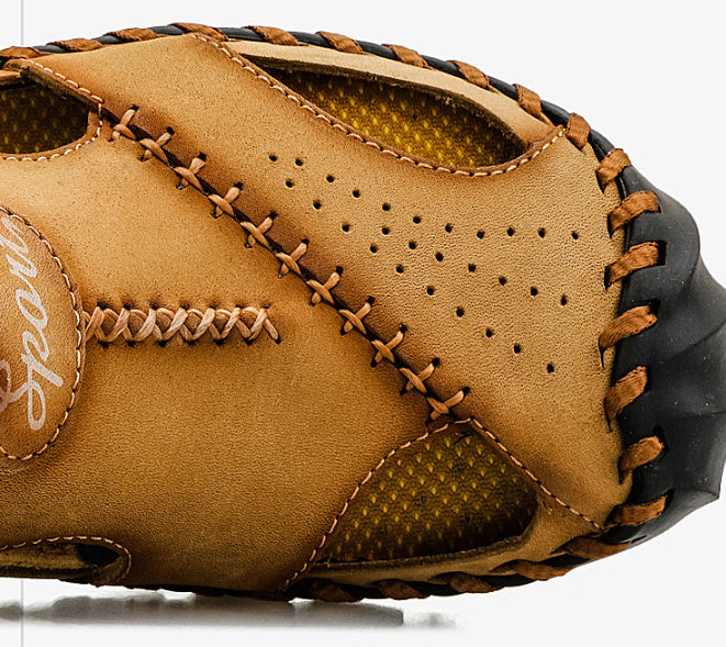Men's Breathable Casual Hollow Leather Sandals GlamzKart