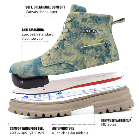 Women's Comfortable Breathable And Anti Smashing Safety Shoes GlamzKart