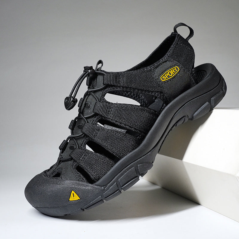 Men's Thick Bottom Toe Cap Beach Upstream Plus Size Outdoor Casual Shoes GlamzKart