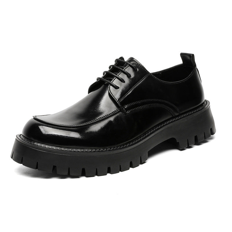 Platform Height Increasing Casual Leather Shoes GlamzKart
