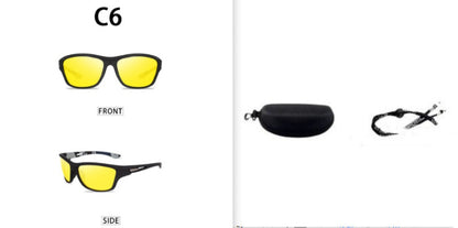 Sunglasses For Men Polarized Outdoor C6 Night Vision Yellow set GlamzKart