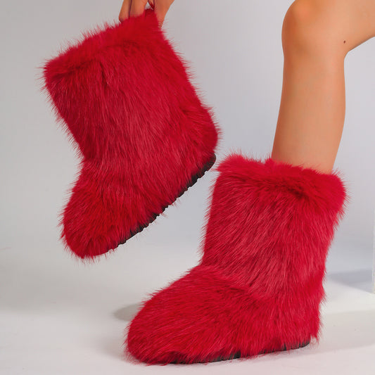 Snow Boots Middle Boots Furry Boots GlamzKart